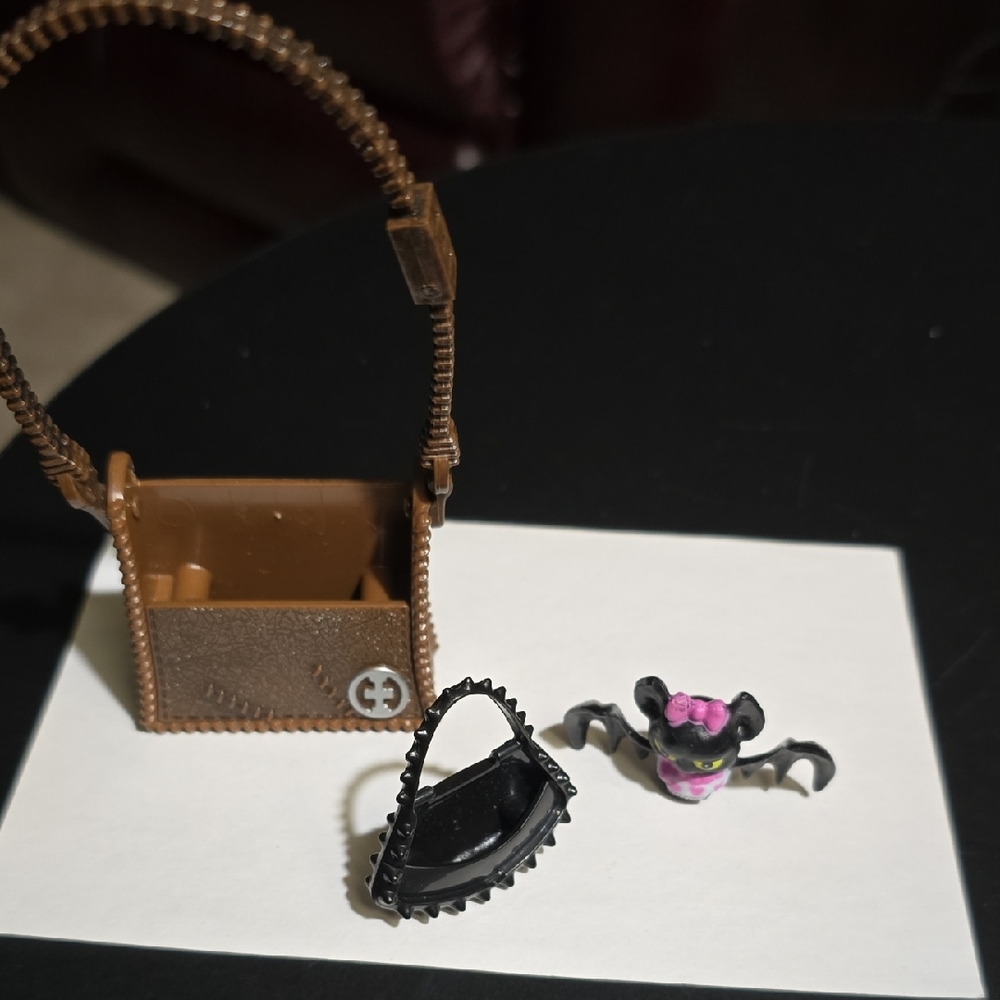 Discounted - Monster High Brown & Black Handbags & Toy - Missing Part or Damaged